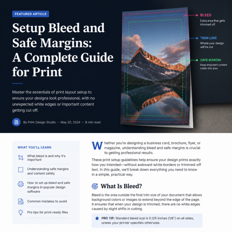 Setup Bleed and Safe Margins: A Complete Guide for Print bleed and safe margins featured