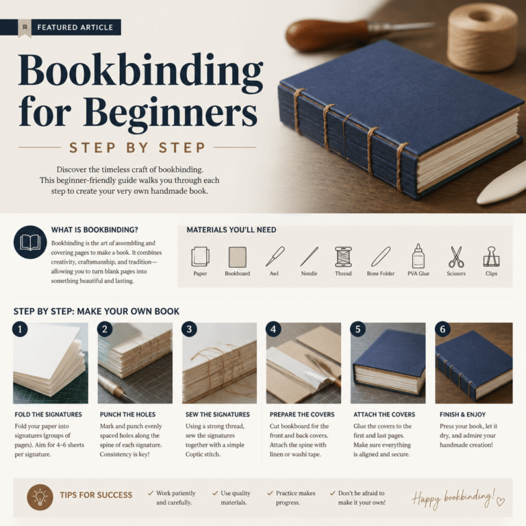 Bookbinding for Beginners Step by Step (2026 Guide) bookbinding for beginners step by step