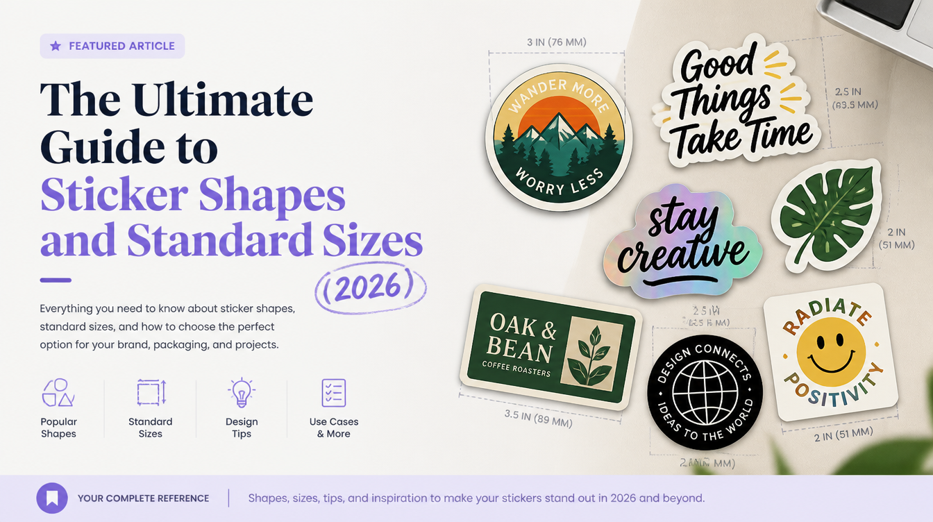Standard Sticker Sizes: The Ultimate Shape and Dimensions Guide (2026) 1 Standard Sticker Sizes Reference Guide